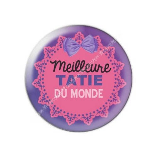 Cabochon résine a coller 25 mm tatie tata f10 