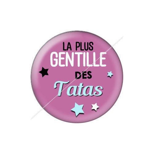 Cabochon résine a coller 25 mm tatie tata j41 