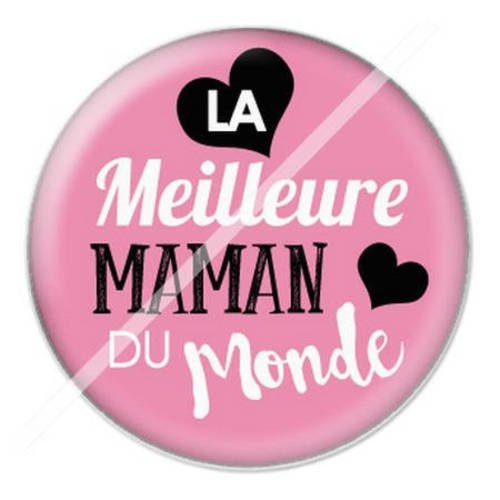 Cabochon résine a coller 25 mm pour maman f7 