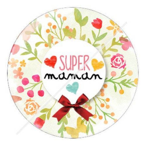 Cabochon résine a coller 25 mm pour maman s11 