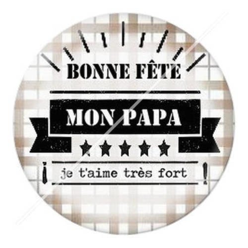 Cabochon résine a coller 25 mm pour papa f14 