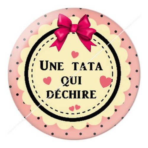 Cabochon résine a coller 25 mm pour tatie tata 2 