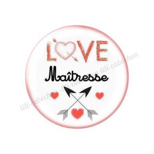 Cabochon résine a coller 25 mm maîtresse h40 