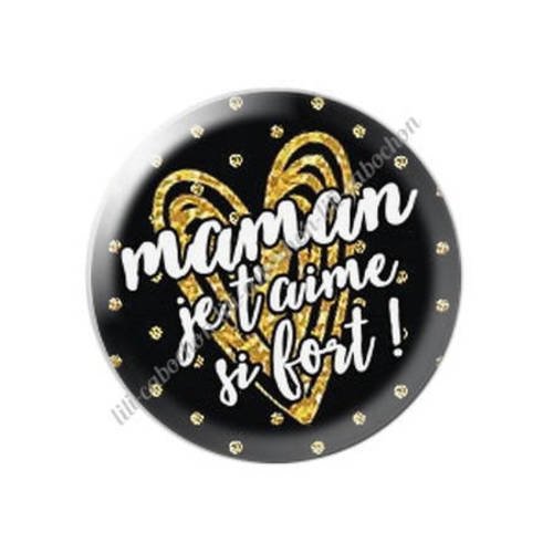 Cabochon résine a coller 25 mm maman v12 