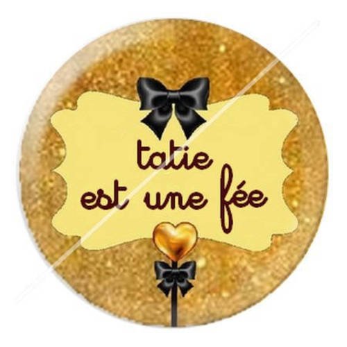 Cabochon résine a coller 25 mm pour tatie d6 