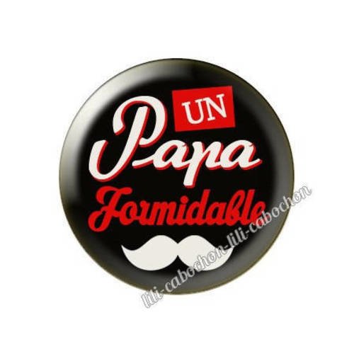 Cabochon résine a coller 25 mm papa p20 