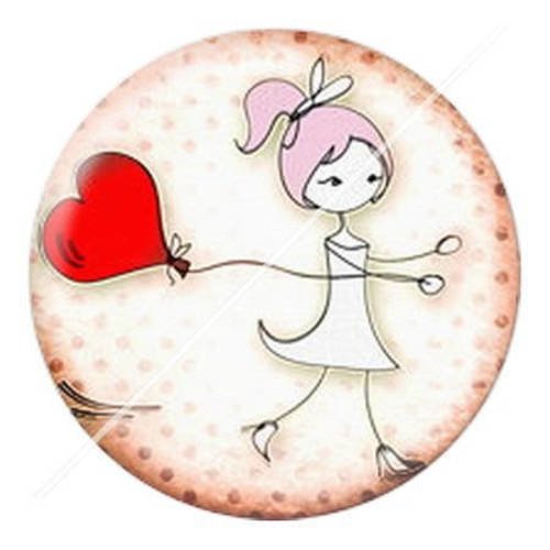 Cabochon résine a coller 25 mm amour couple saint valentin 5 