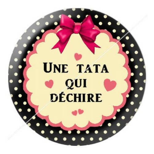 Cabochon résine a coller 25 mm pour tatie tata 1 