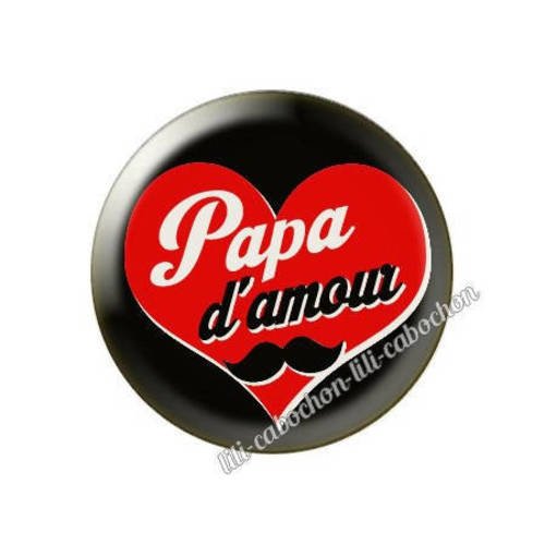 Cabochon résine a coller 25 mm papa p21 