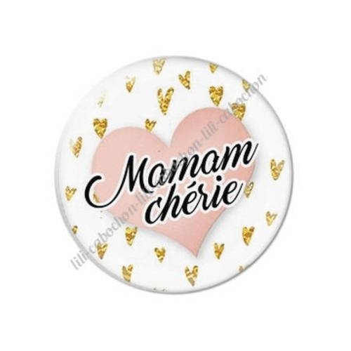 Cabochon résine a coller 25 mm maman v19 