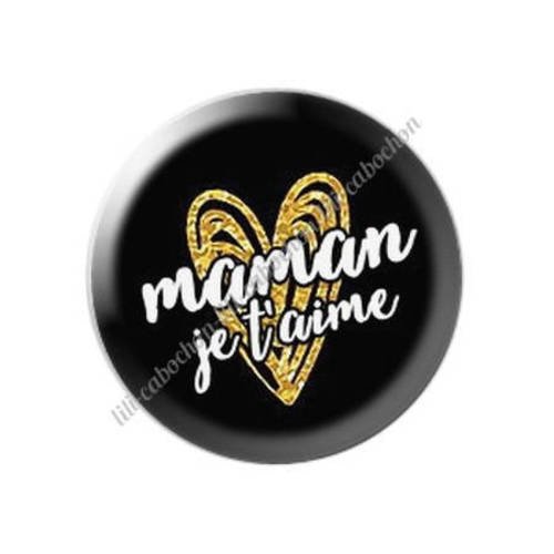 Cabochon résine a coller 25 mm maman v15 