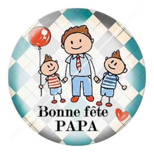 Cabochon résine a coller 25 mm pour papa f15 