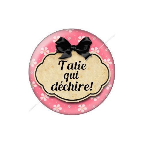 Cabochon résine a coller 25 mm tatie tata j47 