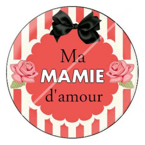 Cabochon résine a coller 25 mm pour mamie b7 