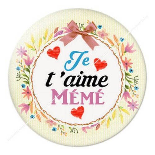 Cabochon résine a coller 25 mm mémé b10 