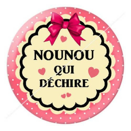 Cabochon résine a coller 25 mm nounou g12 