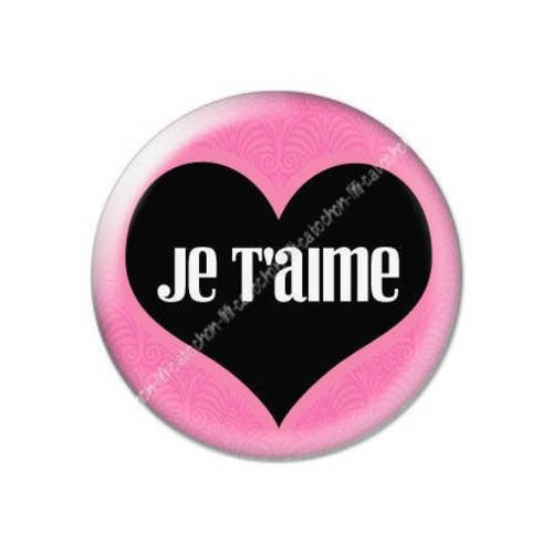 Cabochon résine a coller 25 mm saint valentin je t'aime 35 