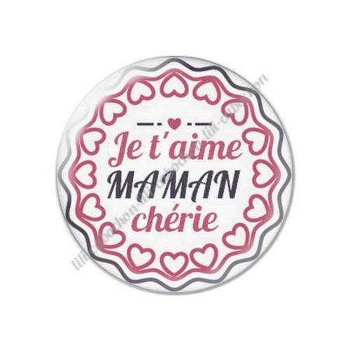 Cabochon résine a coller 25 mm maman n1 