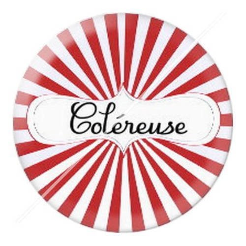 Cabochon résine a coller 25 mm mademoiselle 27 