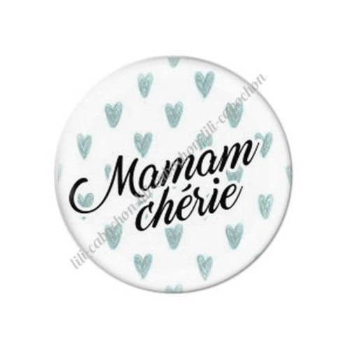 Cabochon résine a coller 25 mm maman v27 