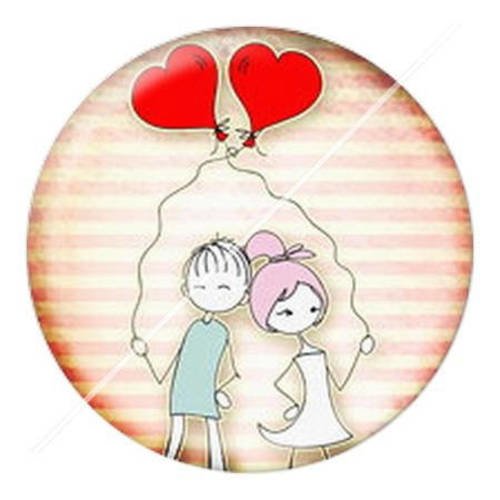 Cabochon résine a coller 25 mm amour couple saint valentin 7 