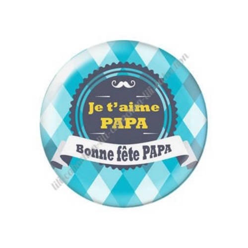 Cabochon résine a coller 25 mm papa 86 