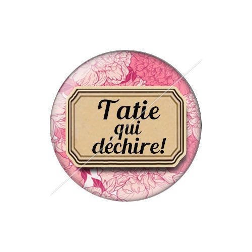 Cabochon résine a coller 25 mm tatie tata j50 