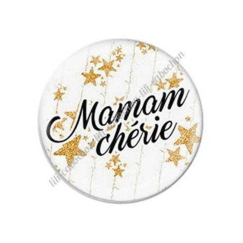 Cabochon résine a coller 25 mm maman v25 