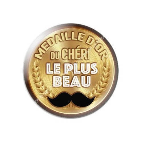 Cabochon résine a coller 25 mm médaille d'or du chéri...10 