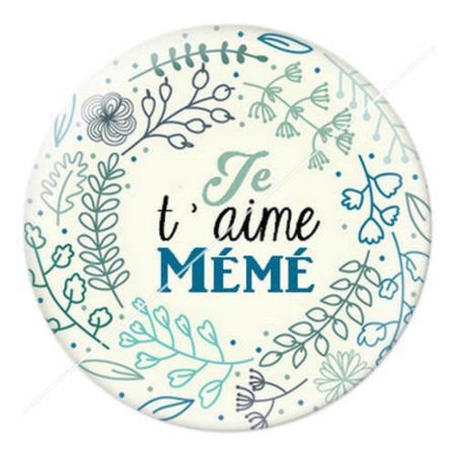 Cabochon résine a coller 25 mm mémé b11 