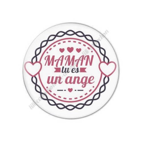 Cabochon résine a coller 25 mm maman n2 