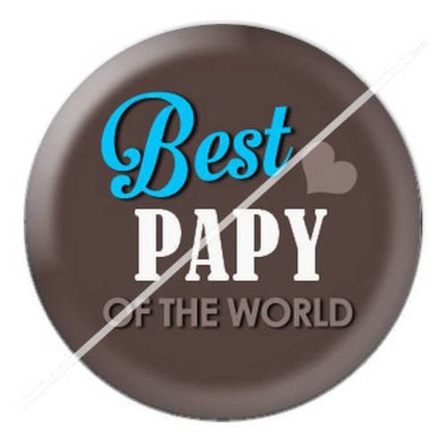 Cabochon résine a coller 25 mm pour fête papy papi 33 