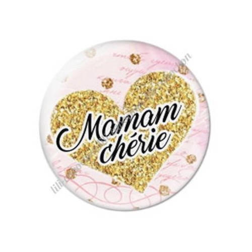 Cabochon résine a coller 25 mm maman v29 