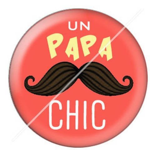 Cabochon résine a coller 25 mm papa d25 