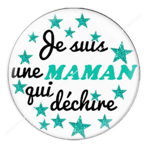 Cabochon résine a coller 25 mm maman qui déchire 11 