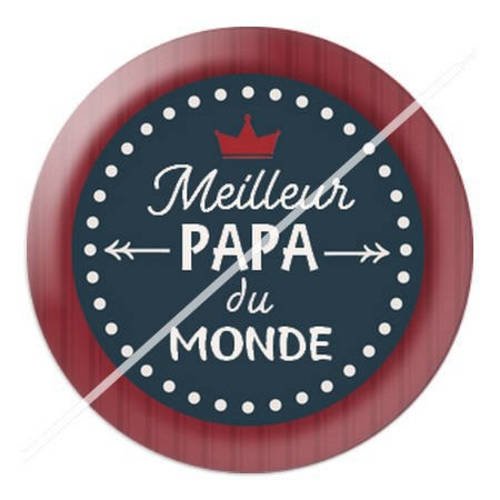 Cabochon résine a coller 25 mm papa a7 