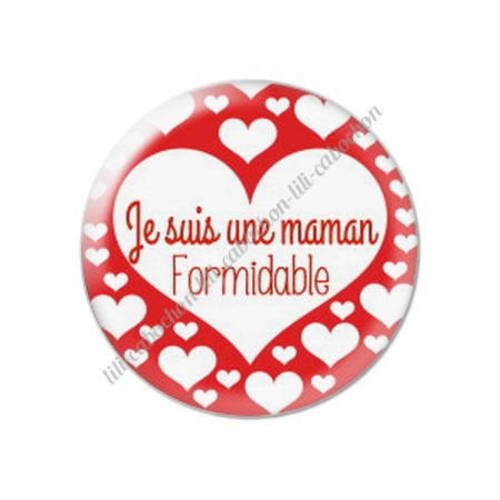 Cabochon résine a coller 25 mm maman v36 