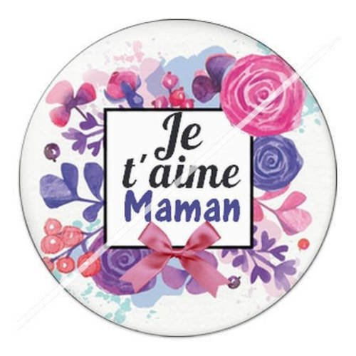 Cabochon résine a coller 25 mm maman 2 