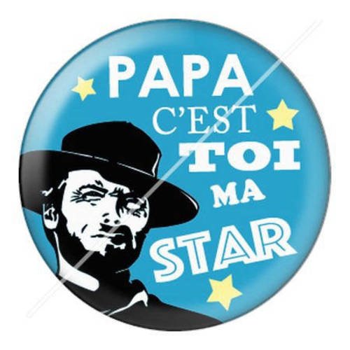 Cabochon résine a coller 25 mm papa d26 