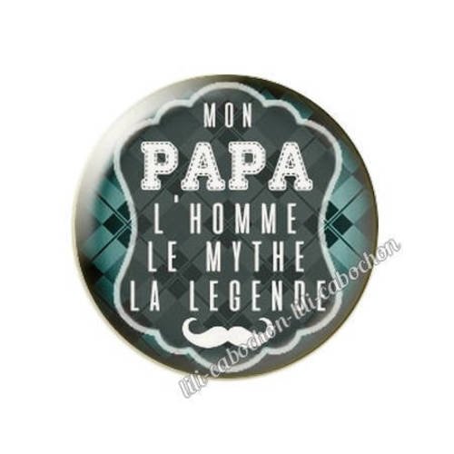 Cabochon résine a coller 25 mm papa mythe légende 1 
