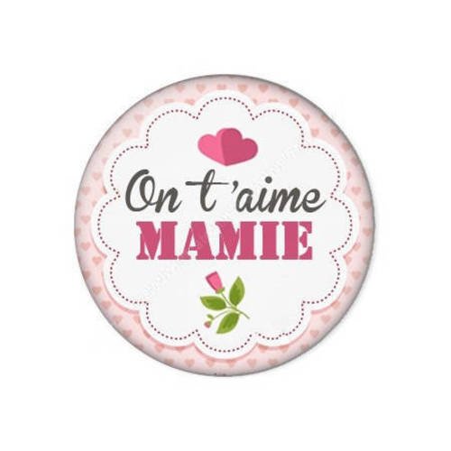 Cabochon résine a coller 25 mm pour mamie f51 