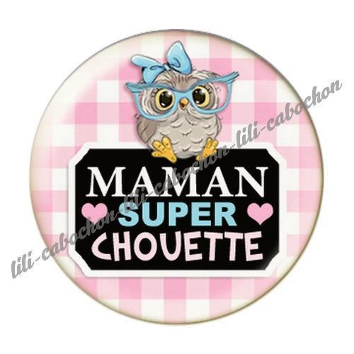 Cabochon résine a coller 25 mm  je t'aime maman l66 