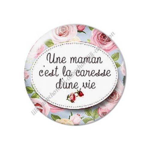 Cabochon résine a coller 25 mm maman v41 