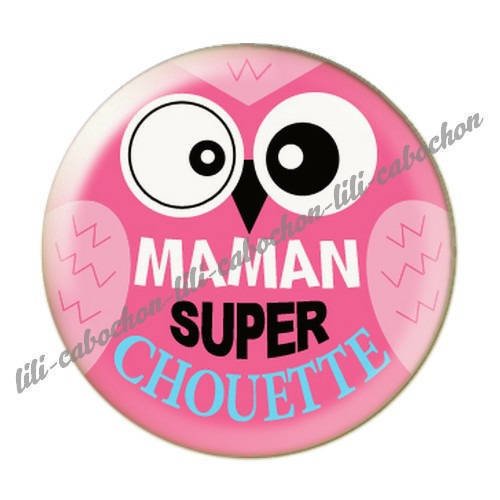 Cabochon résine a coller 25 mm  je t'aime maman l69 