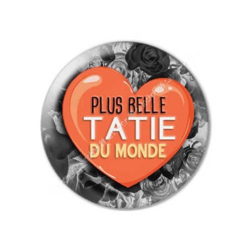 Cabochon résine a coller 25 mm tatie tata f20 