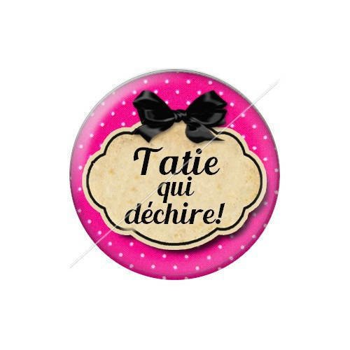 Cabochon résine a coller 25 mm tatie tata j57 
