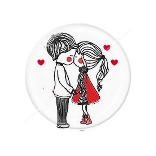 Cabochon résine a coller 25 mm  coeur amour valentin 15 