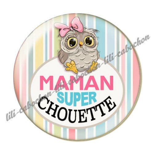 Cabochon résine a coller 25 mm  je t'aime maman l72 