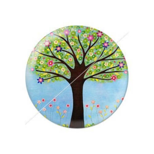 Cabochon résine a coller 25 mm arbre 1 