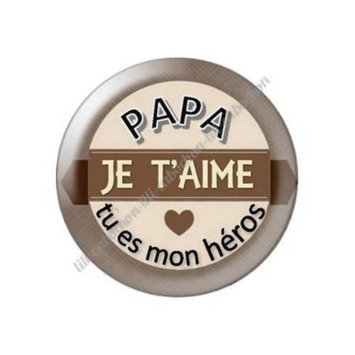 Cabochon résine a coller 25 mm papa 57 